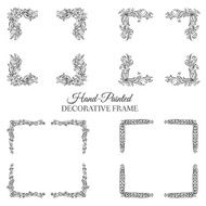 Hand drawn background ornament frame Traditional indian ottoman motifs elements N2