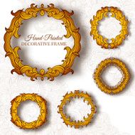 Hand drawn background ornament frame Traditional indian ottoman motifs elements N3