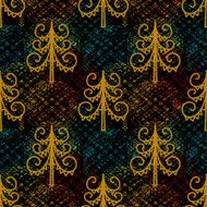 Seamless pattern with Christmas trees N6