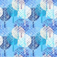 Seamless pattern with winter trees N3