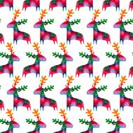 seamless pattern with colorful deers N2