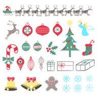 Retro Christmas Elements