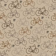 Hipster bicycle seamless pattern