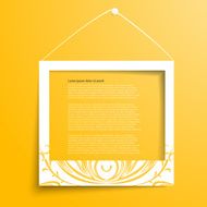 Vector white frames on the yellow wall N13
