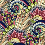 Seamless Floral Pattern (Vector) Hand Drawn Texture N149