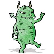 cartoon dancing monster N16