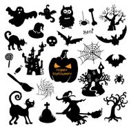 Halloween icon set Hand draw vector illustration