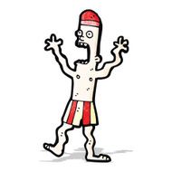 cartoon terrified swimmer N3
