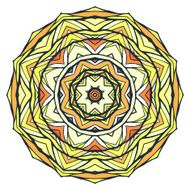 Round kaleidoscopic ornamental background