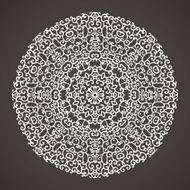 Round kaleidoscopic lace ornamental background