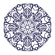 Round kaleidoscopic lace mandala background