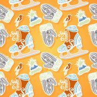Seamless Ornate Winter Pattern (Vector) N2