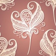 Seamless Floral Pattern (Vector) Hand Drawn Texture N151