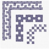 Abstract hand drawn ink strokes design element