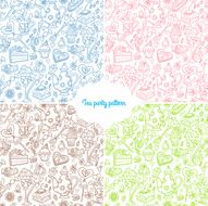 Tea party pattern background N11
