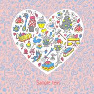 Tea party pattern background N12