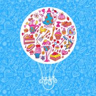 Tea party pattern background N13