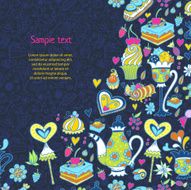 Tea party pattern background N14