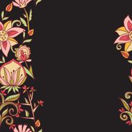 Seamless border texture with flowers N3