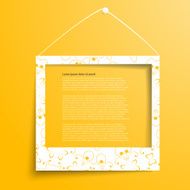 Vector white frames on the yellow wall N14