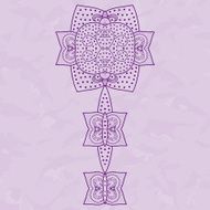 Vintage abstract ornamental floral tree