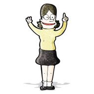cartoon clever woman with idea N5