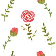 Watercolor seamless pattern with roses