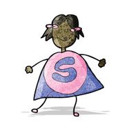 child's drawing of a superhero woman N2