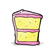 slice of cake cartoon