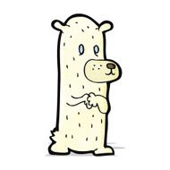 cartoon little polar bear N18