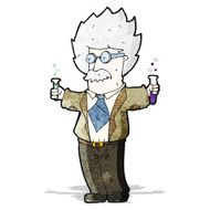 cartoon genius scientist N33