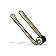 cartoon chopsticks and sushi N2