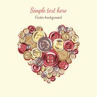 vector illustration heart of the buttons N7