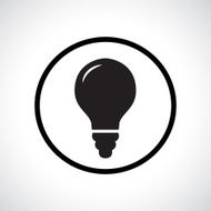 Light bulb flat icon