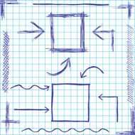 Arrows and frames sketchy design