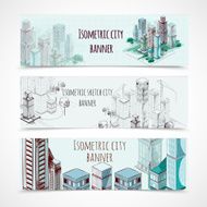 Isometric Building Banners