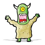 cartoon alien monster N59