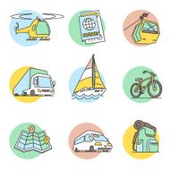 Transportation shipping and travel documents collection