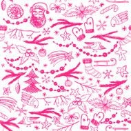 Seamless hand drawn Christmas pattern N5