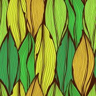 Seamless pattern with vertical leaves