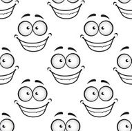 Happy face seamless pattern