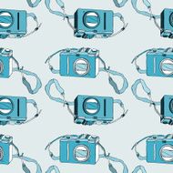 Photo camera Seamless pattern