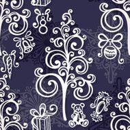 Vector Seamless Ornate Winter Pattern N3