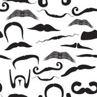 Seamless mustache pattern N2