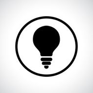 Light bulb flat icon N2