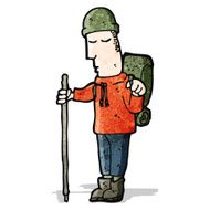cartoon camping man N2