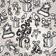 Vector Seamless Ornate Winter Pattern N5
