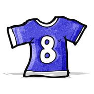 cartoon sports shirt with number eight N2
