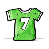 cartoon sports shirt with number seven N2