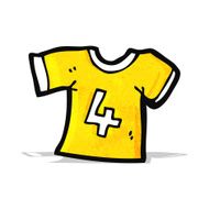 cartoon sports shirt with number four N2